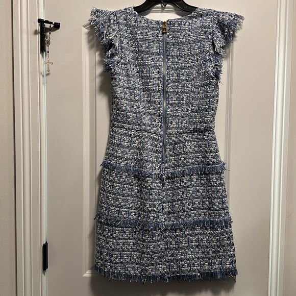 Sail to Sable blue multi tweed dress - Picture 5 of 7